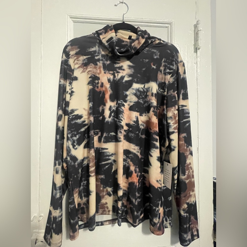 Eloquii Multicolor Abstract Print Shirt